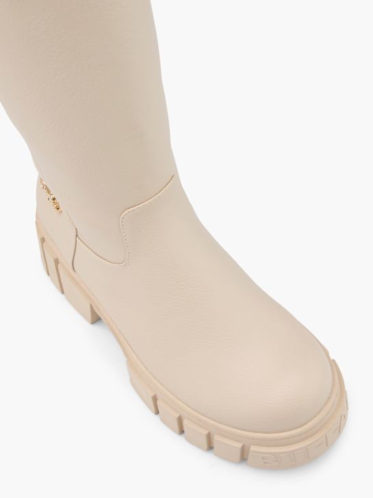 buffalo knähöga boot beige deichmann