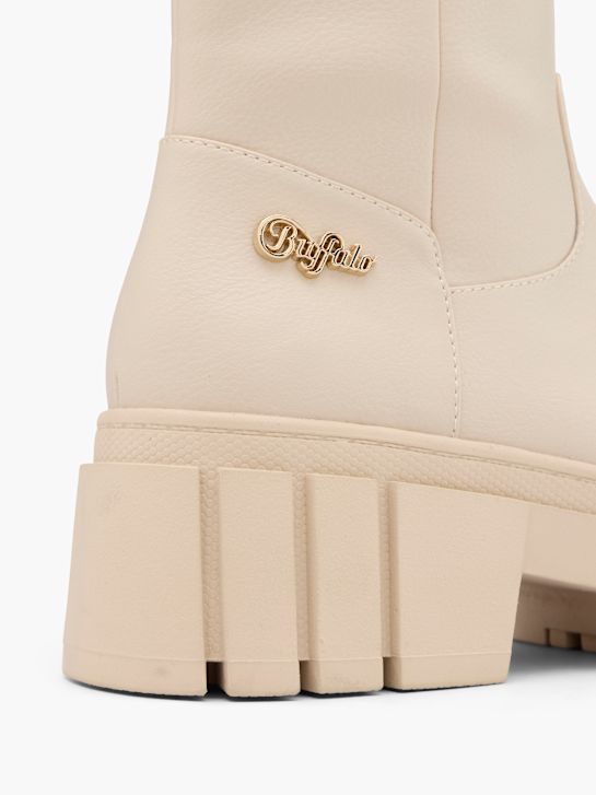 buffalo knähöga boot beige deichmann