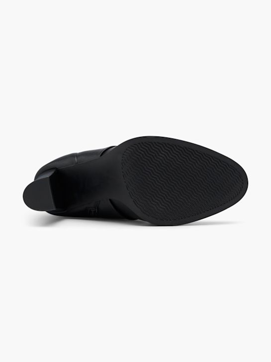catwalk knähöga boot svart deichmann