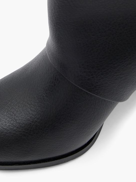catwalk knähöga boot svart deichmann