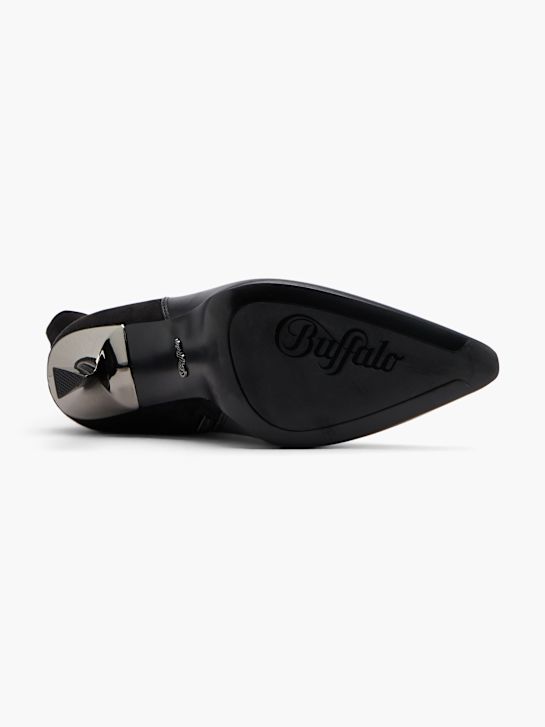 buffalo knähöga boot svart deichmann