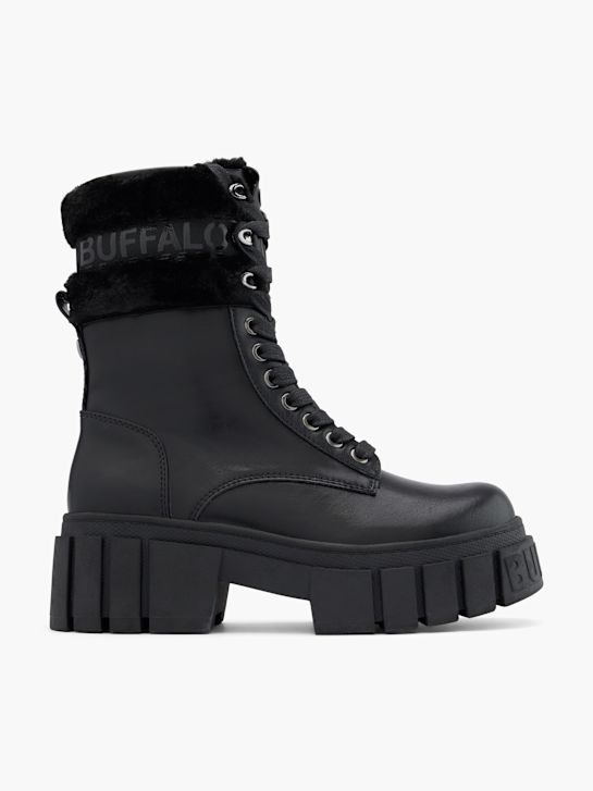 buffalo stövel svart deichmann